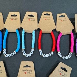 Set of 12, Colorful Clay Bracelets